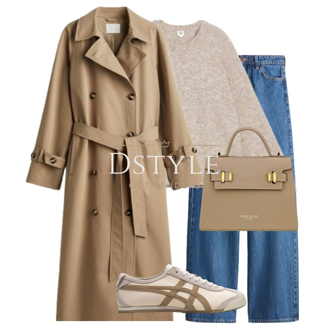 Dark beige trench coat, beige alpaca-wool blend sweater, jeans, Onitsuka Tiger Mexico 66 sneakers, light beige leather bag

#LTKItBag #LTKShoeCrush #LTKStyleTip