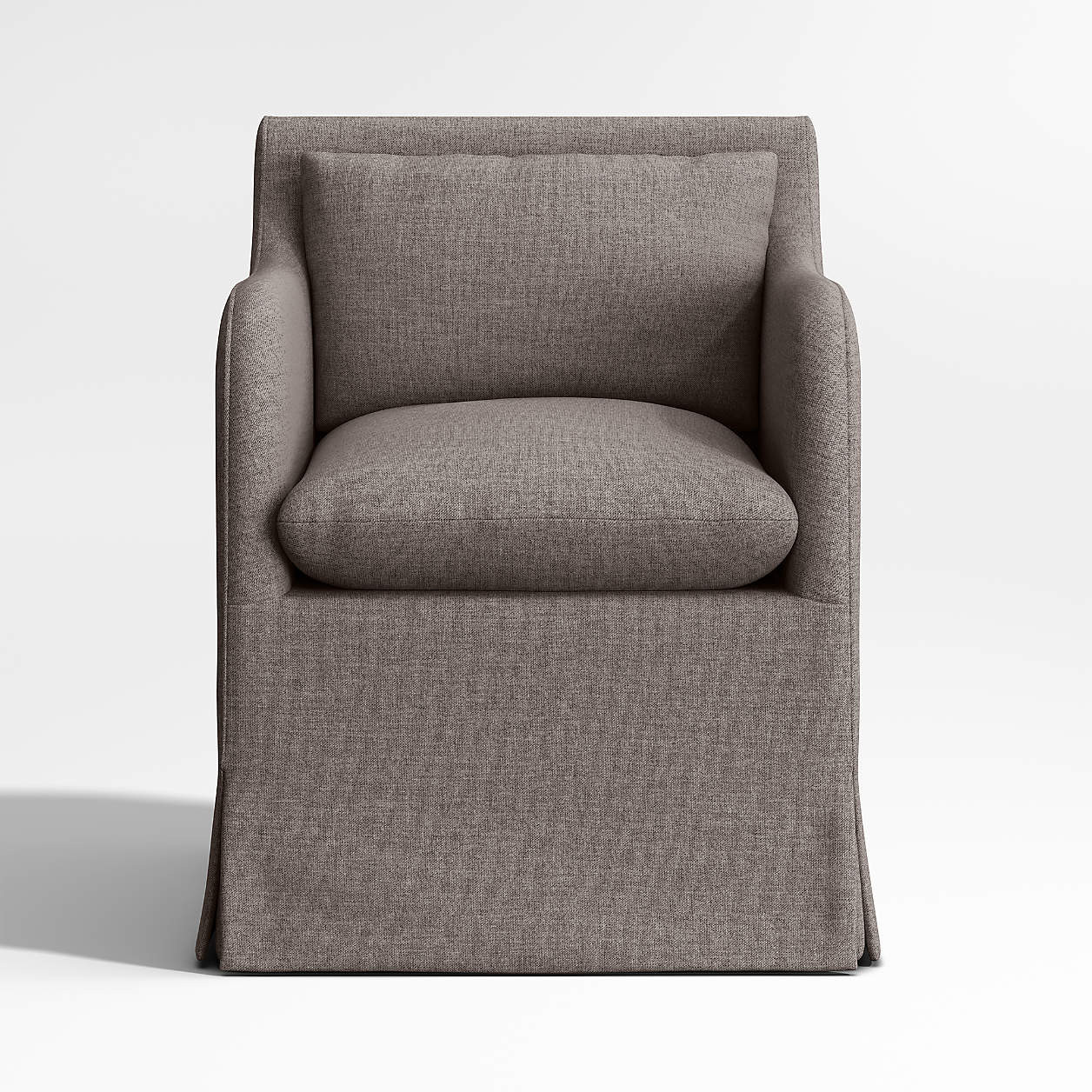 Belmar Ivory Upholstered Dining Arm Chair + Reviews | Crate & Barrel | Crate & Barrel