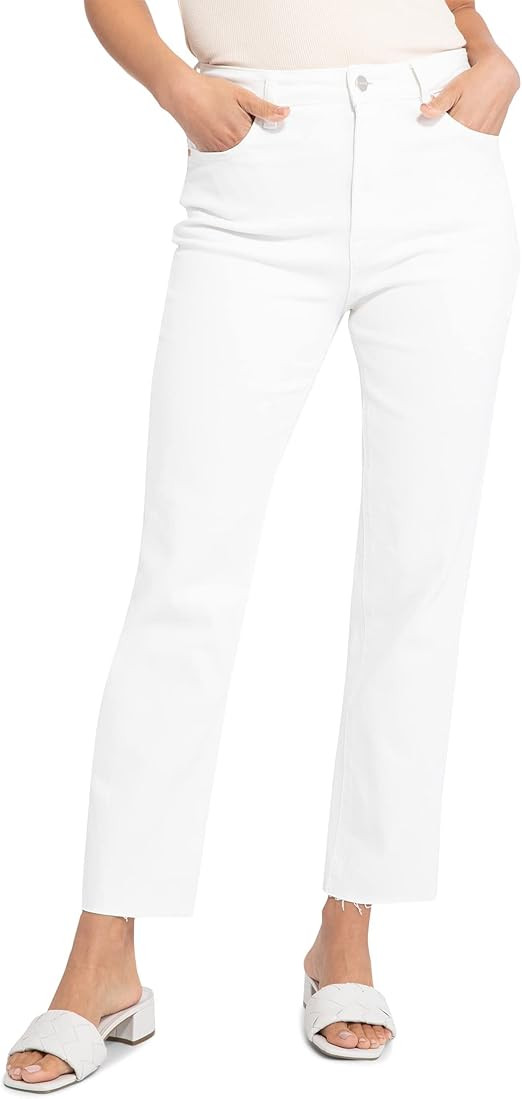 Sanctuary High-Rise Good Vibes Crop Jeans Brilliant White 31 | Amazon (US)