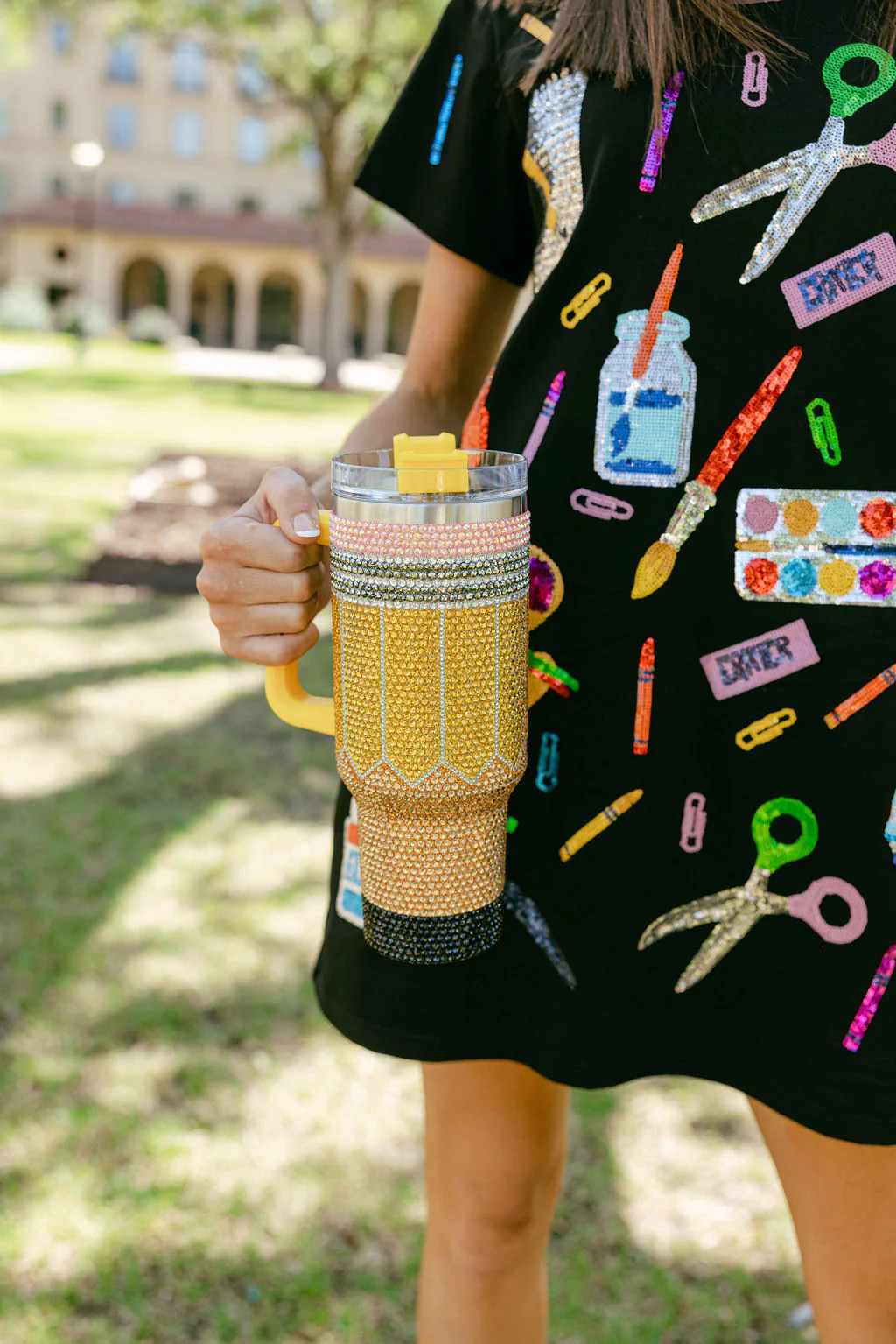 Pencil Rhinestone Tumbler | Queen of Sparkles