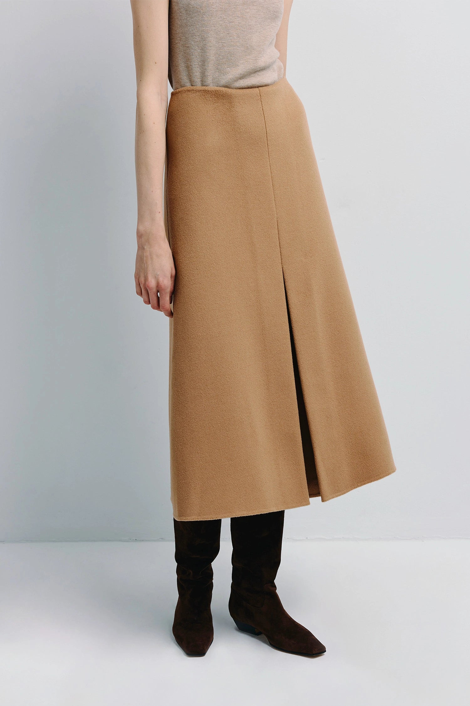 Ambre Pleat Front Midi Skirt | Rue Sophie | Rue Sophie