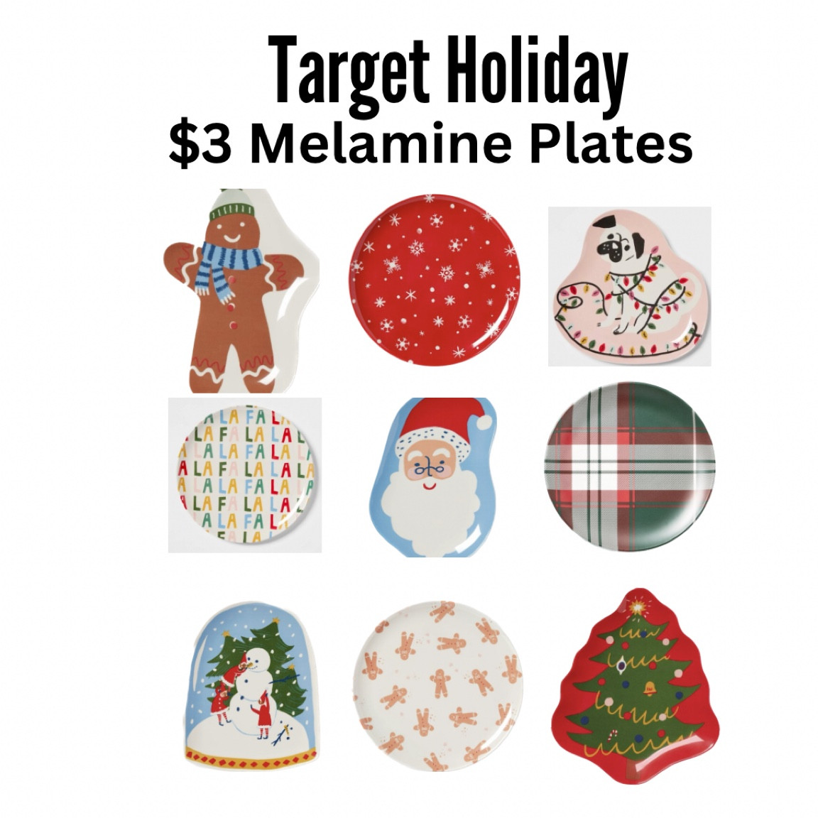 The best plates for your kids for Christmas! Made out of melamine which kids can't break! Fun and festive for breakfast, lunch, or dinner and only $3!

#LTKSeasonal #LTKfamily #LTKHoliday