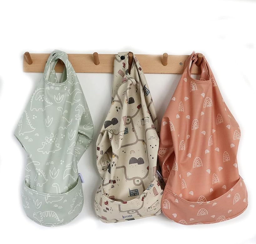 modernKIDS Long Sleeve Bibs for Babies with Pocket (12-36 Months) | No Leak, Waterproof Toddler B... | Amazon (US)