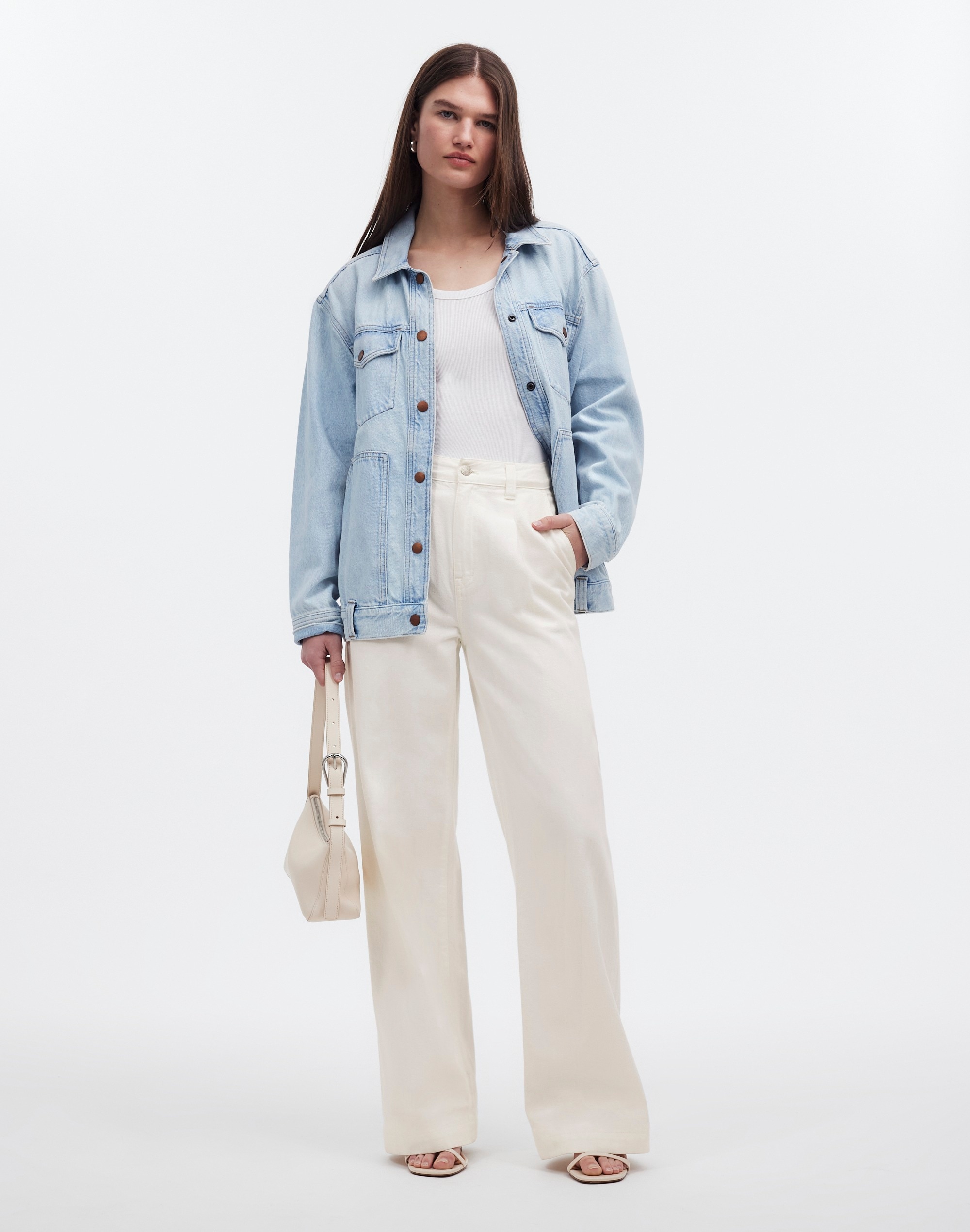 The Harlow Wide-Leg Jean in Tile White: Airy Denim Edition | Madewell