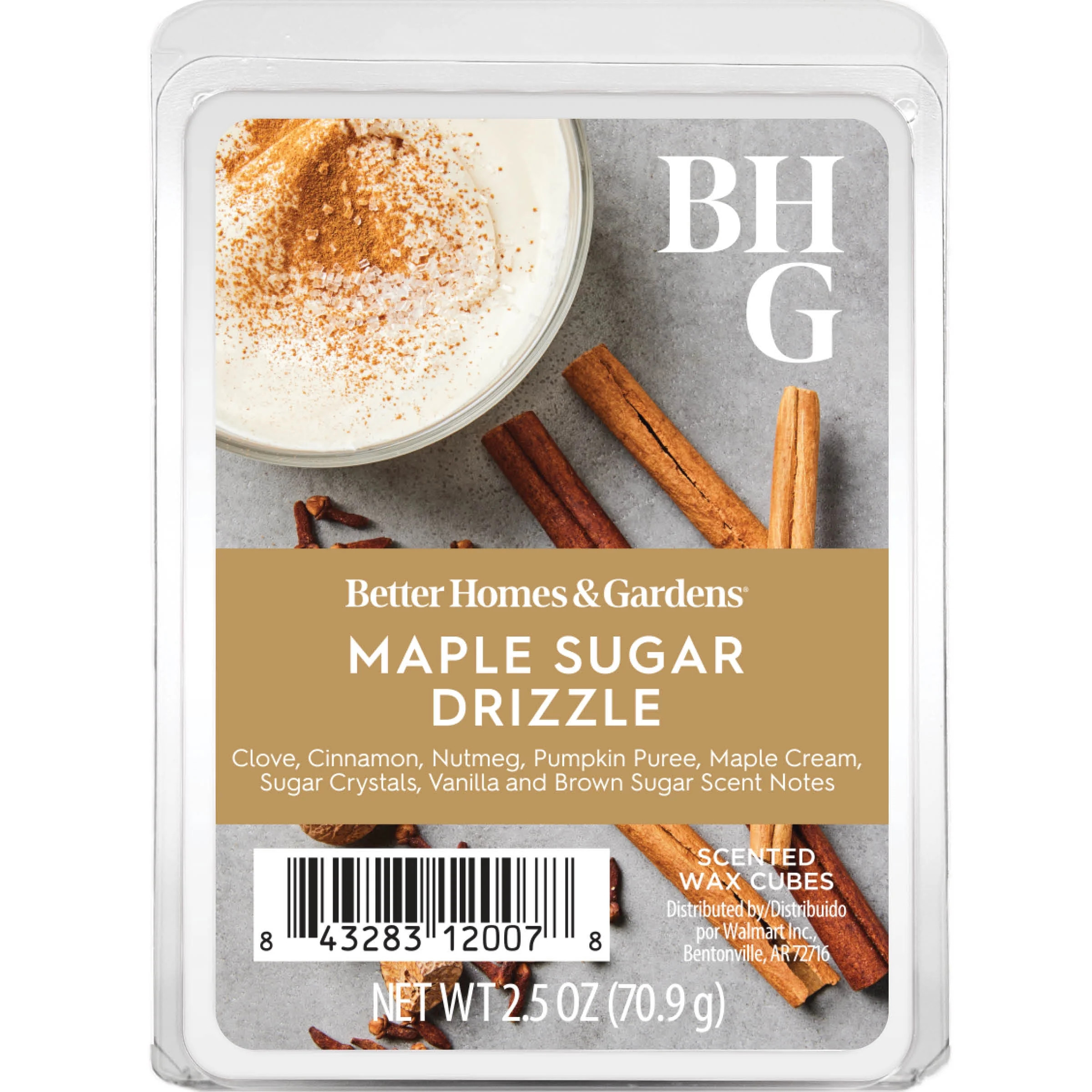 Maple Sugar Drizzle Scented Wax Melts, Better Homes & Gardens, 2.5 Oz (1-Pack) | Walmart (US)