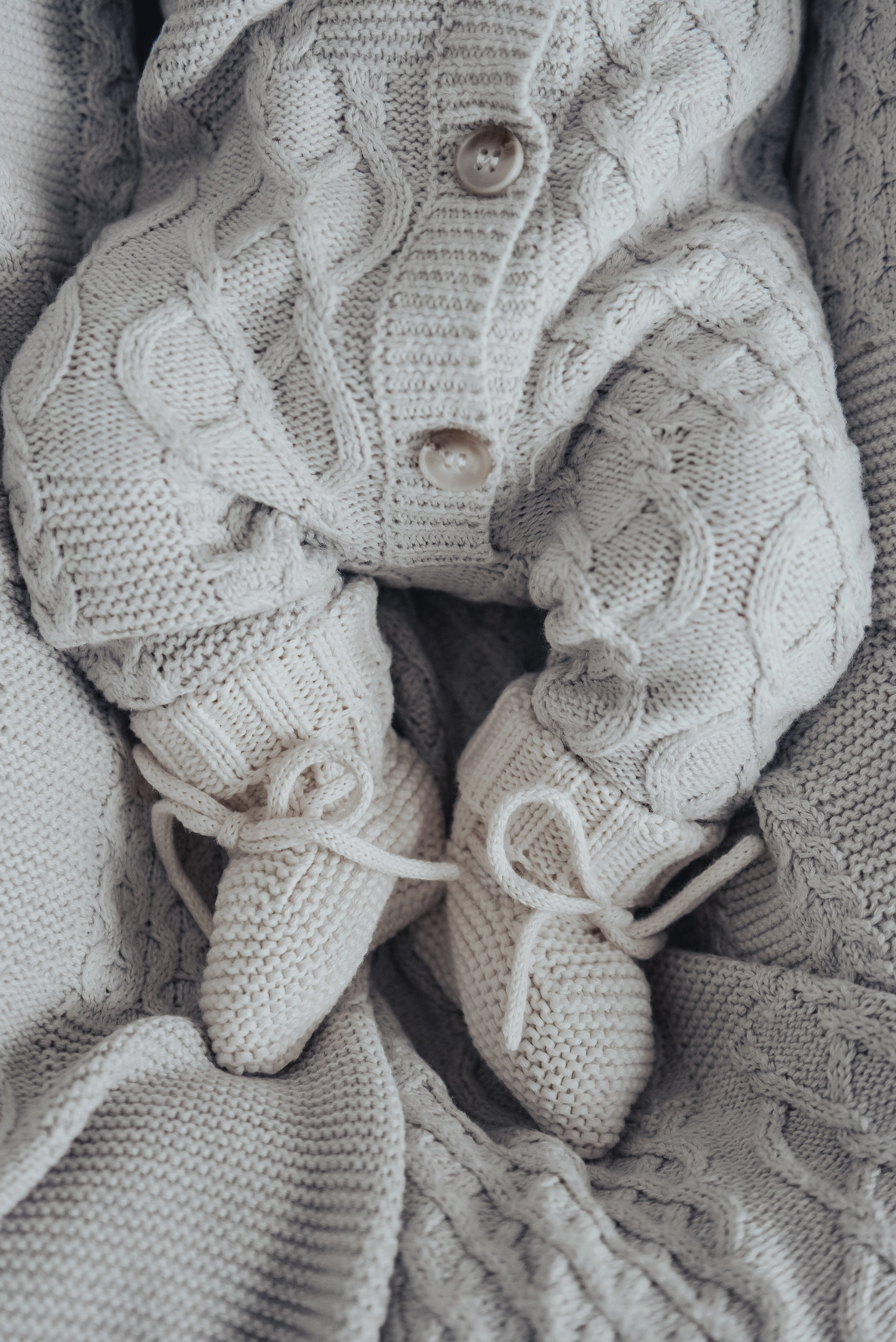 Luna + Luca Organic Booties - Cream | Luna + Luca