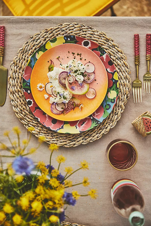 Poppy Bamboo Melamine Side Plates, Set of 4 | Anthropologie (US)