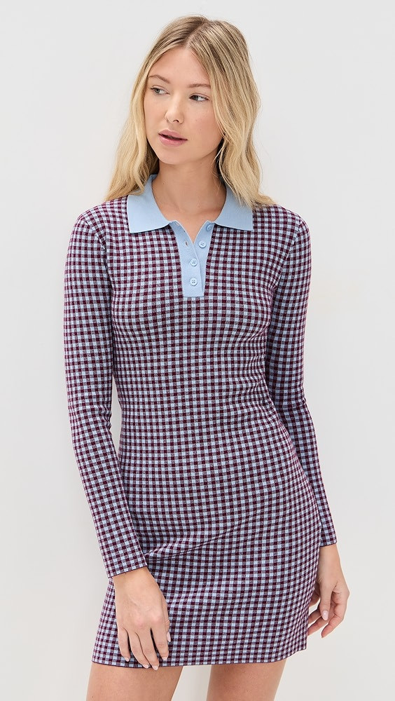 Gingham Knit Polo Dress | Shopbop
