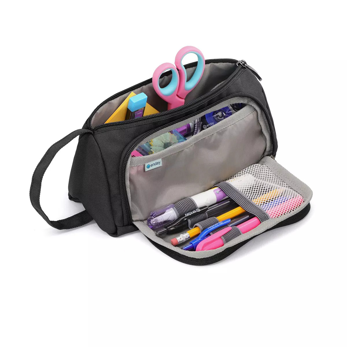 Enday Big Capacity Pencil Case, 3 Compartments Pencil Bags with Zipper | Target
