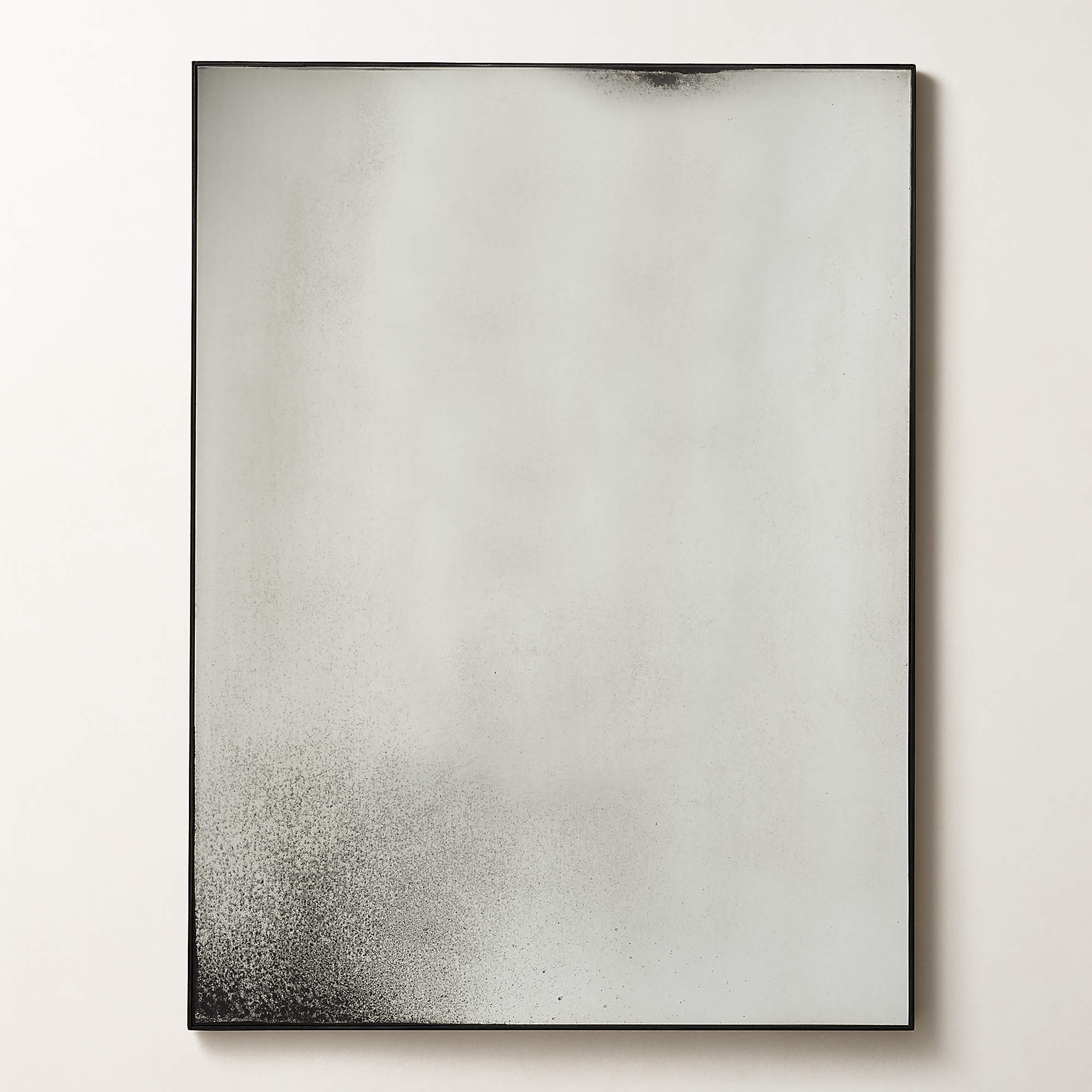 Clooney Antiqued Rectangular Wall Mirror 36"x48" + Reviews | CB2 | CB2