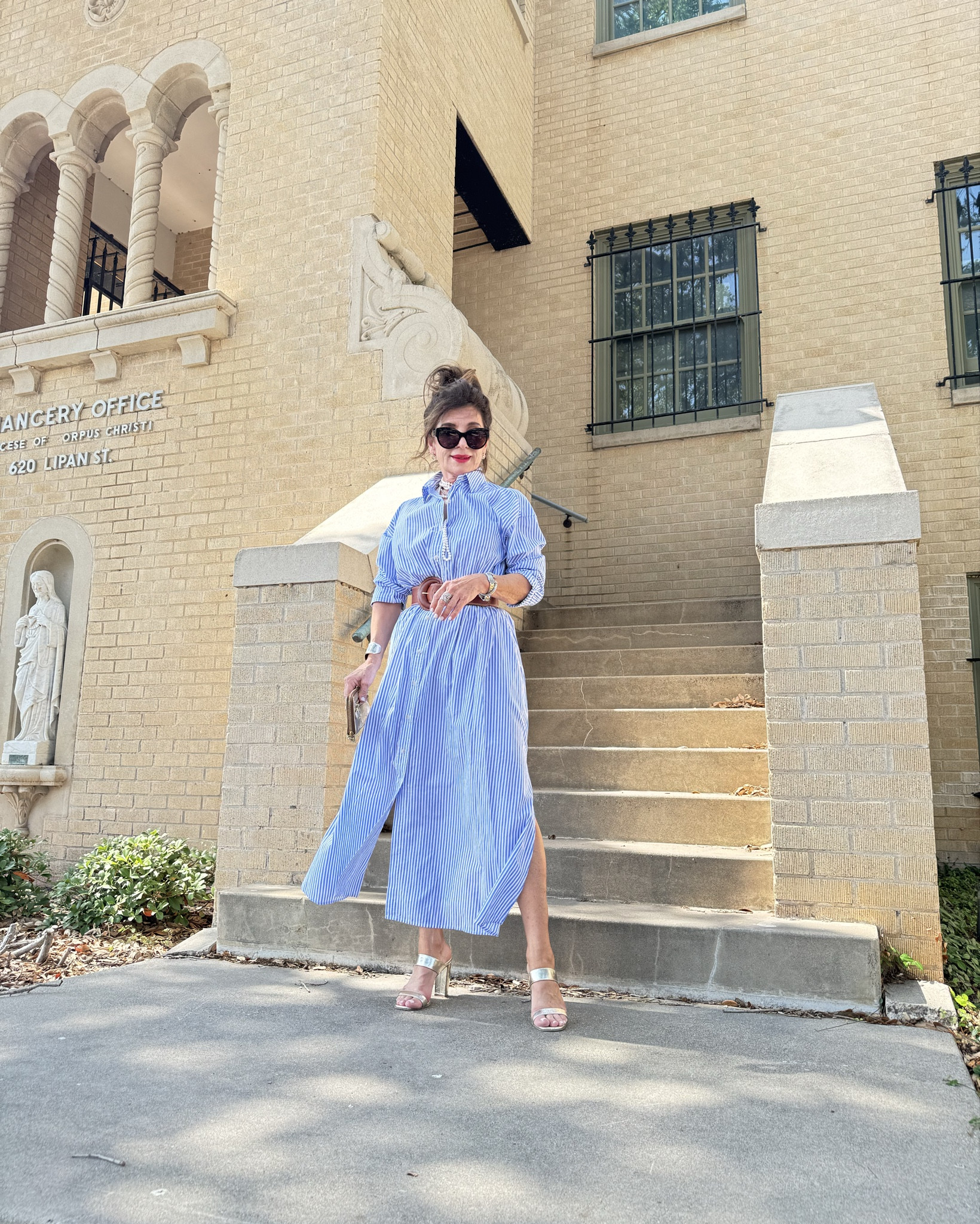 Blue pin stripe maxi dress cannot get any better. This maxi hits all the good points. Had a collar, cotton fabric for hot summer days and buttons. 

#LTKShoeCrush #LTKWorkwear #LTKTravel