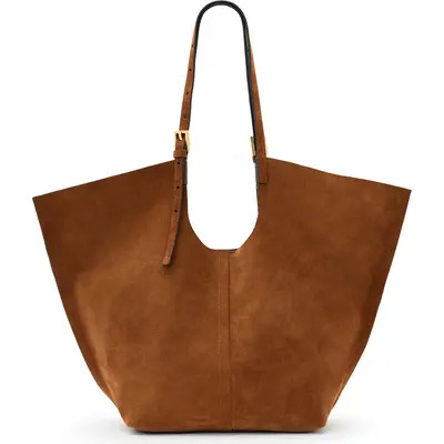 AllSaints Ara East West Suede Tote in Steel Blue at Nordstrom | Nordstrom