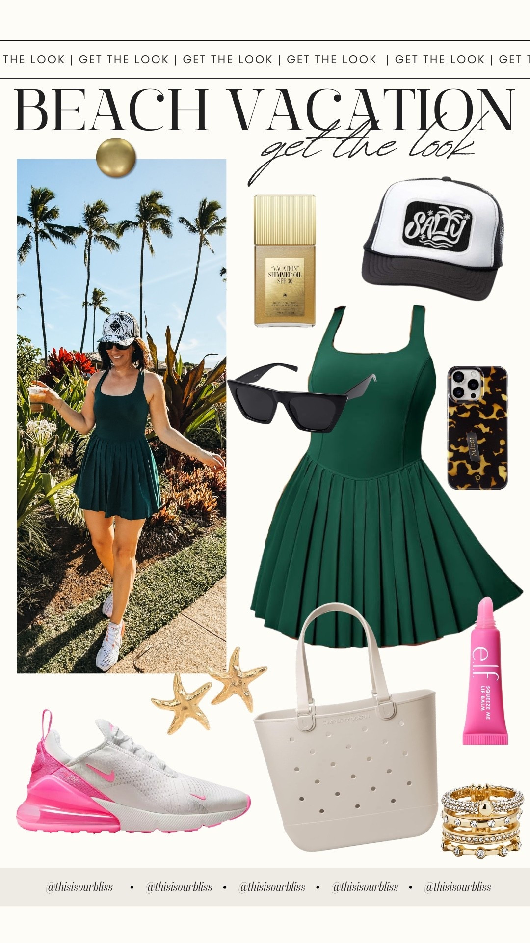 What I wore in Maui for our spring break vacation! 💕 This green athletic dress from Amazon was  comfortable and perfect to pair with tennis shoes so we could hike, shop and walk around the island! 🏝️ 

maui vacation, tropical vacation, spring break outfit inspo, resort style, summer vacation style, sporty vacation style 

#LTKTravel #LTKootd #LTKmomlife