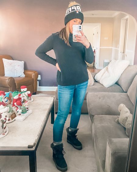 Easy Outfit for those cold days. These boots are furry inside and so darn warm.  The outside is waterproof too. Perfect for snow, rain or any cold weather  

#LTKGiftGuide #LTKshoecrush #LTKHoliday