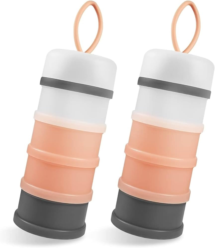 2 Pack Baby Formula Dispenser on The Go, Portable Formula Container to Go, Non-Spill Stackable BP... | Amazon (US)