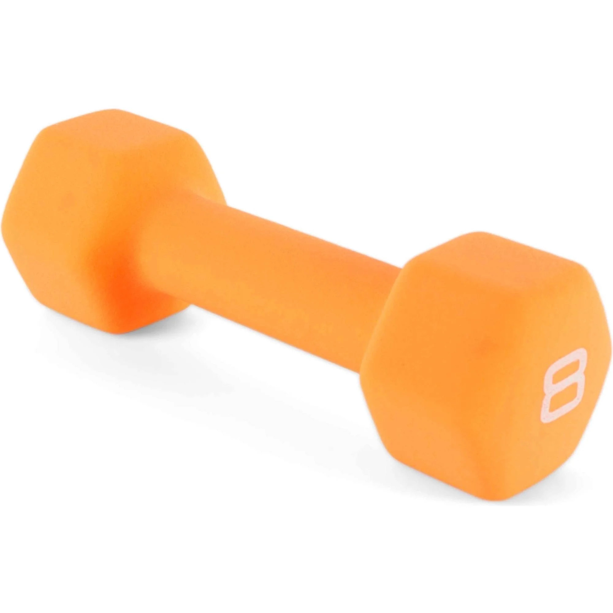 CAP Barbell 8lb Neoprene Dipped Dumbbell, Orange, Single | Walmart (US)