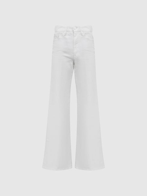Reiss White Good American Palazzo Jeans | Reiss UK