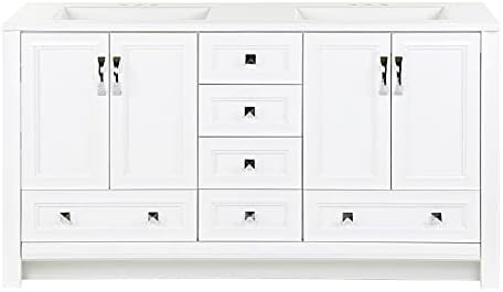 Woodcrafters Home Products Nimay Bathroom Vanity with Sink, 60.25 in. W x 18.75 in. D x 33.13 in.... | Amazon (US)
