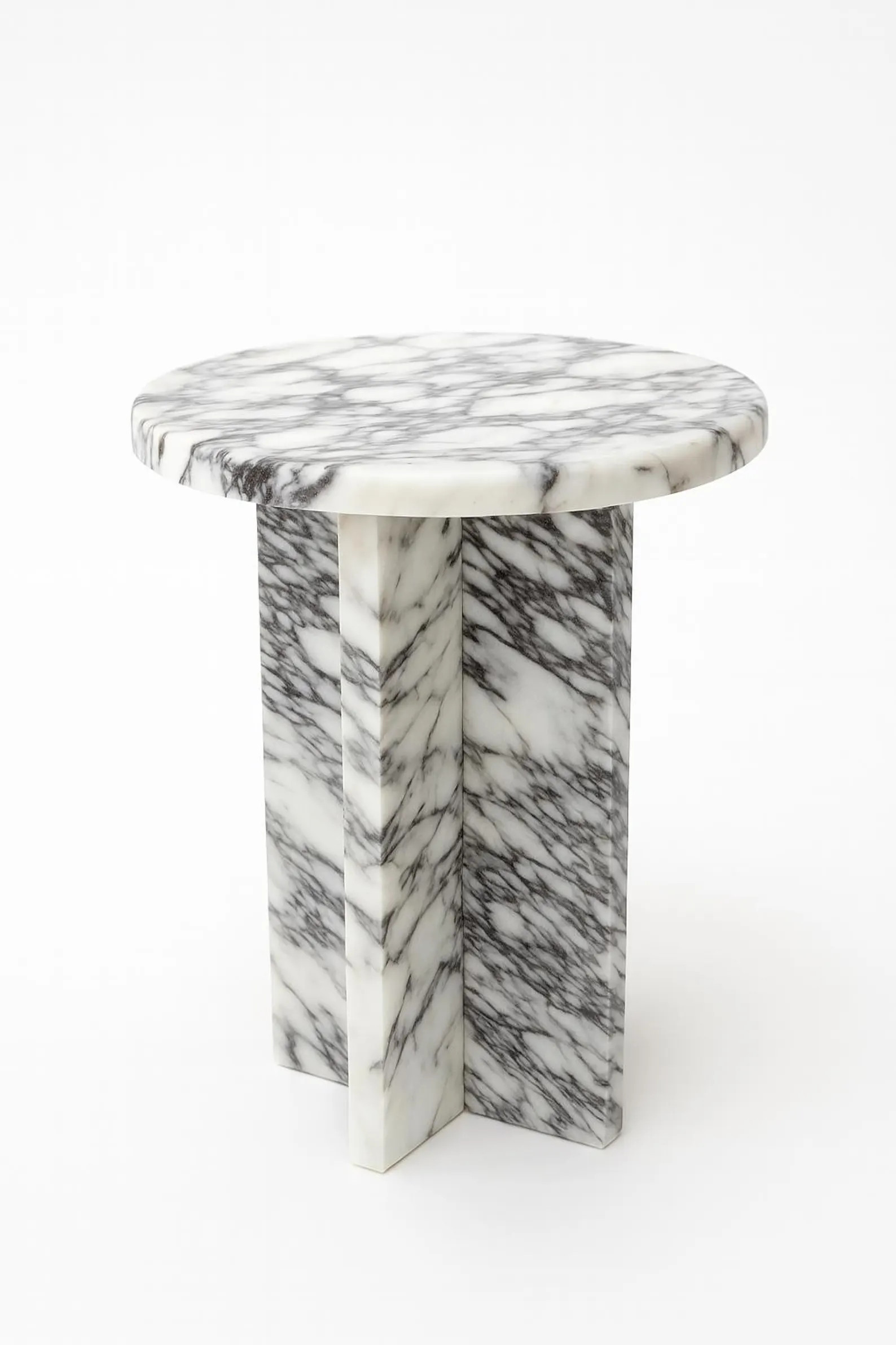 Handmade Calacatta Viola Marble Side Table: Round Accent Table - Etsy Canada | Etsy (US)