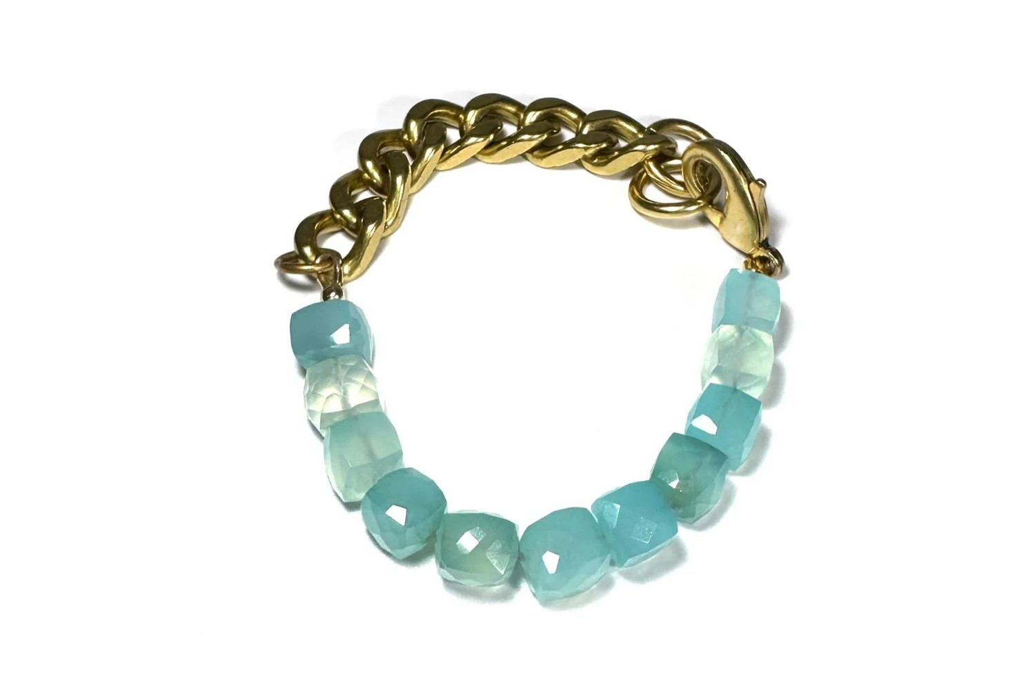 REMIX: AQUA CHALCEDONY CUBES BRACELET \u2014 Rachel Nathan | Rachel Nathan