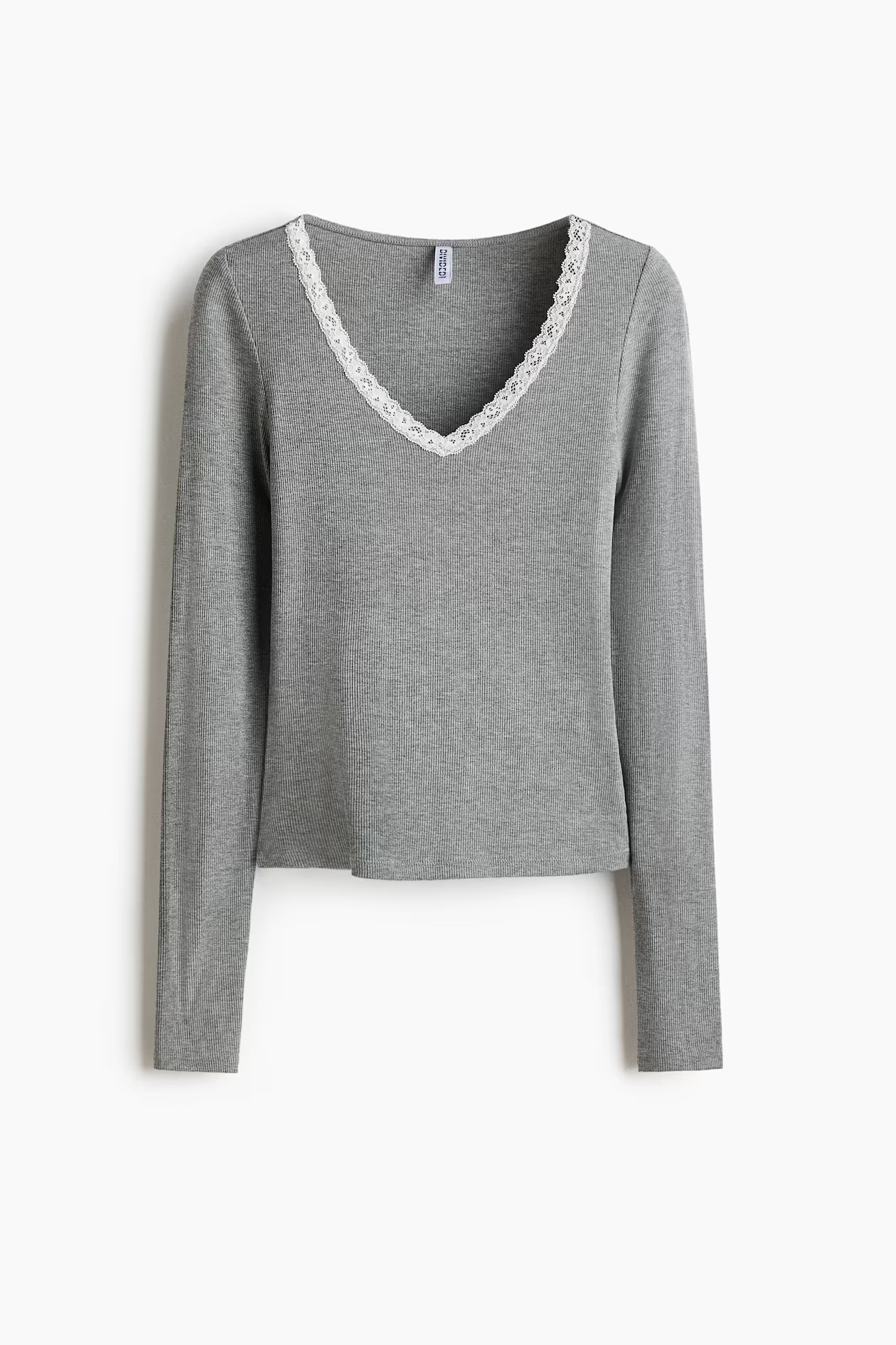 Lace-Trimmed Jersey Top | H&M (US + CA)