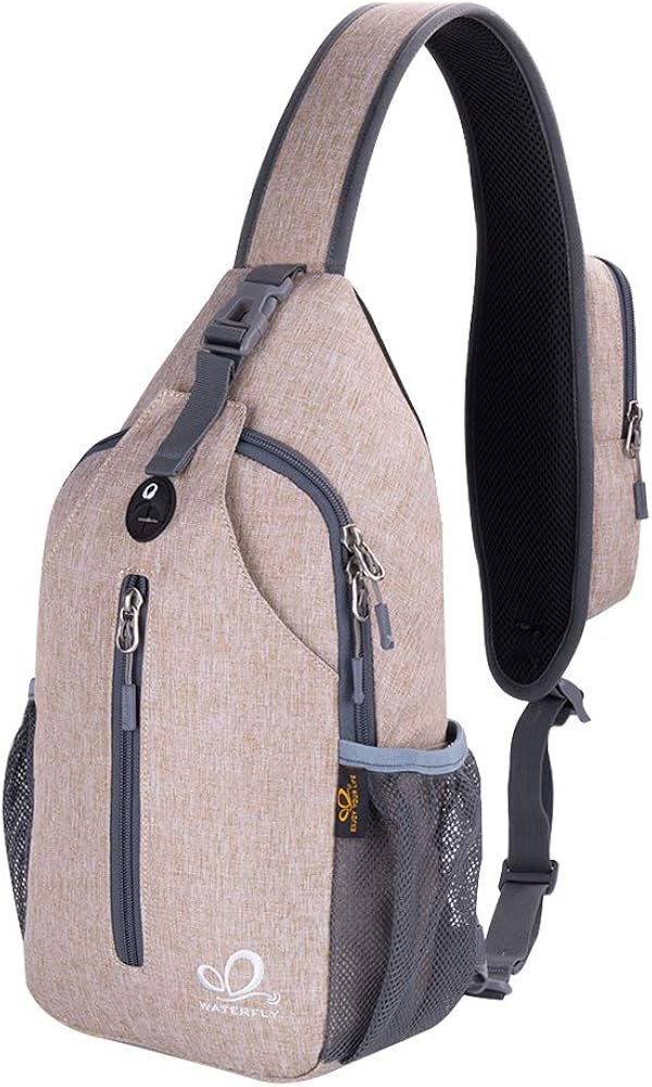 WATERFLY Crossbody Sling Backpack Sling Bag Travel Hiking Chest Bag Daypack | Amazon (US)