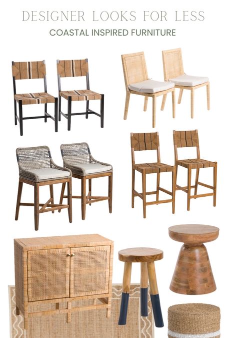 Designer looks for less - coastal inspired furniture 

Rattan furniture, rattan chairs, rattan dining chairs, woven chairs, coastal chairs, coastal furniture, dip dyed stool, Serena and Lily dupe

#LTKSale #LTKhome #LTKSeasonal