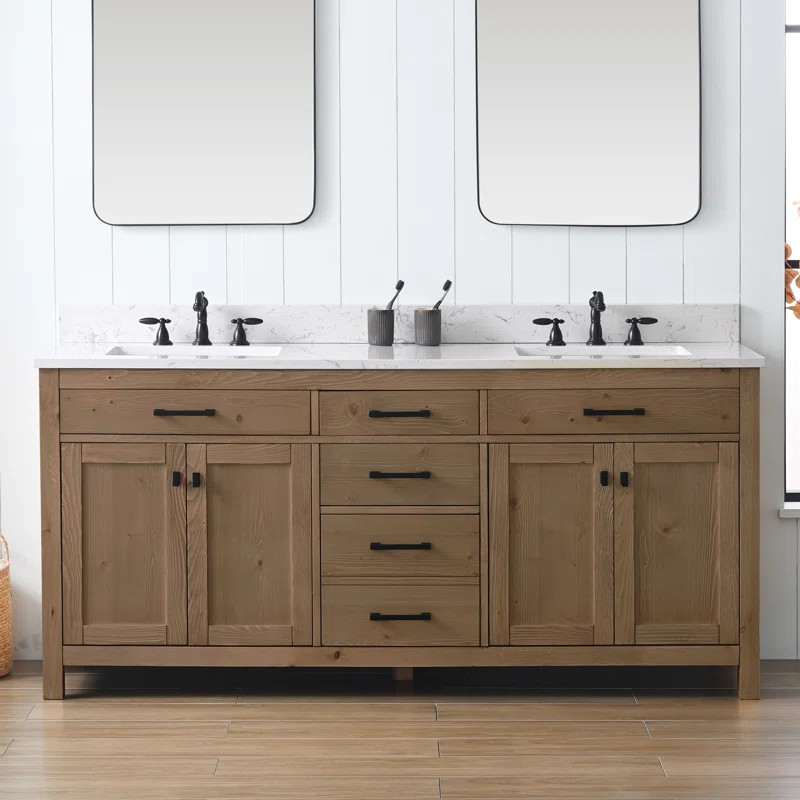 Ignacio 72" Double Bathroom Vanity Set | Wayfair North America