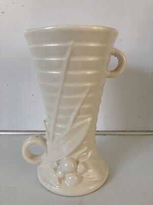 Vintage McCoy (?) White Flower Vase and Finger Loop | eBay US