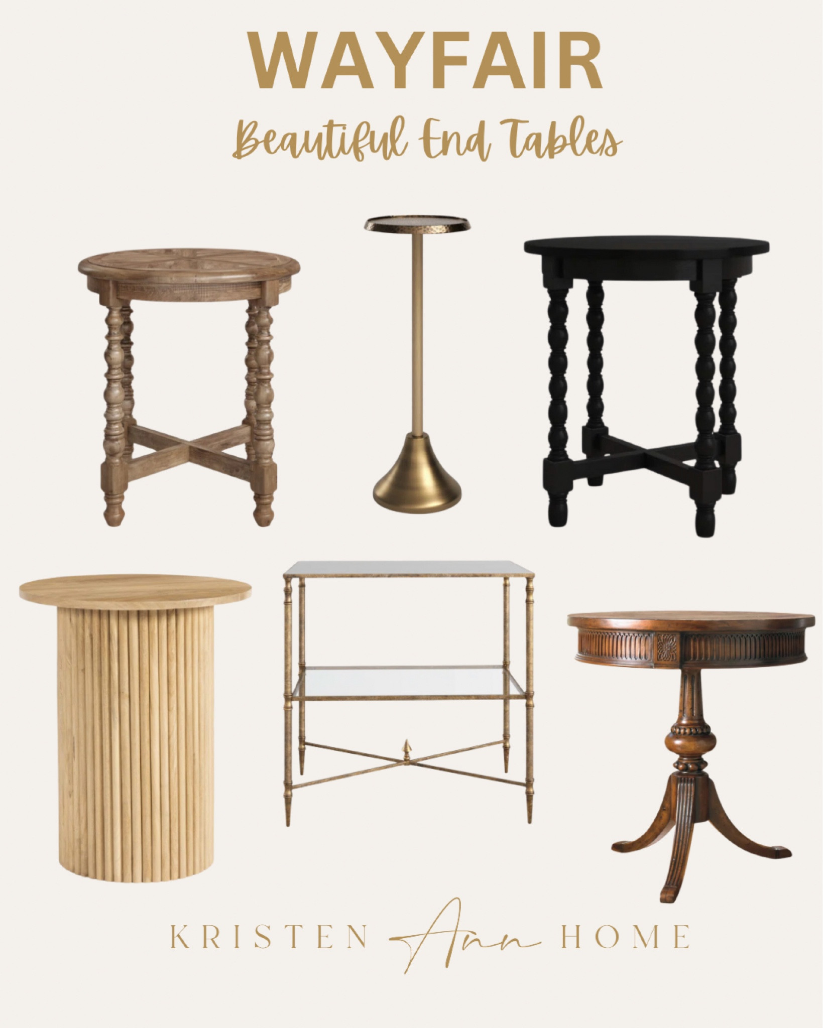Wayfair has some beautiful end table options. Here are 6 of my favorites that will bring a little more detail to a room. 

#LTKHome #LTKStyleTip