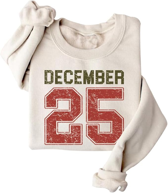 DIOMMELL December 25 Sweatshirt Vintage Christmas Sweatshirt For Women | Amazon (US)