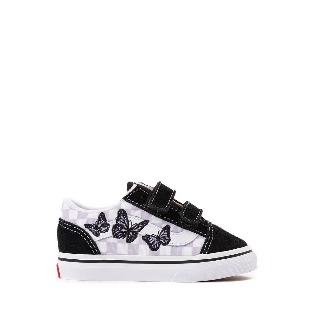 Vans Old Skool V Butterflies Skate Shoe - Baby / Toddler - Black / Lilac Mist | Journeys