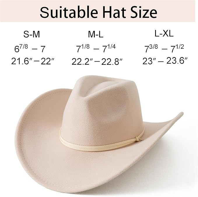 Women Men Retro Felt Wide Brim Western Cowboy Cowgirl Hat Dress Up Hat with Wind Lanyard | Amazon (US)