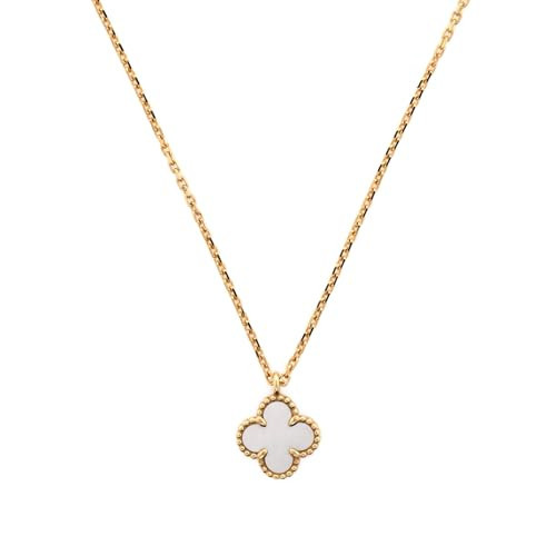 Van Cleef & Arpels, Pre-Loved Sweet Alhambra Pendant Necklace 18K Yellow Gold and Mother of Pearl, Yellow Gold | Amazon (US)