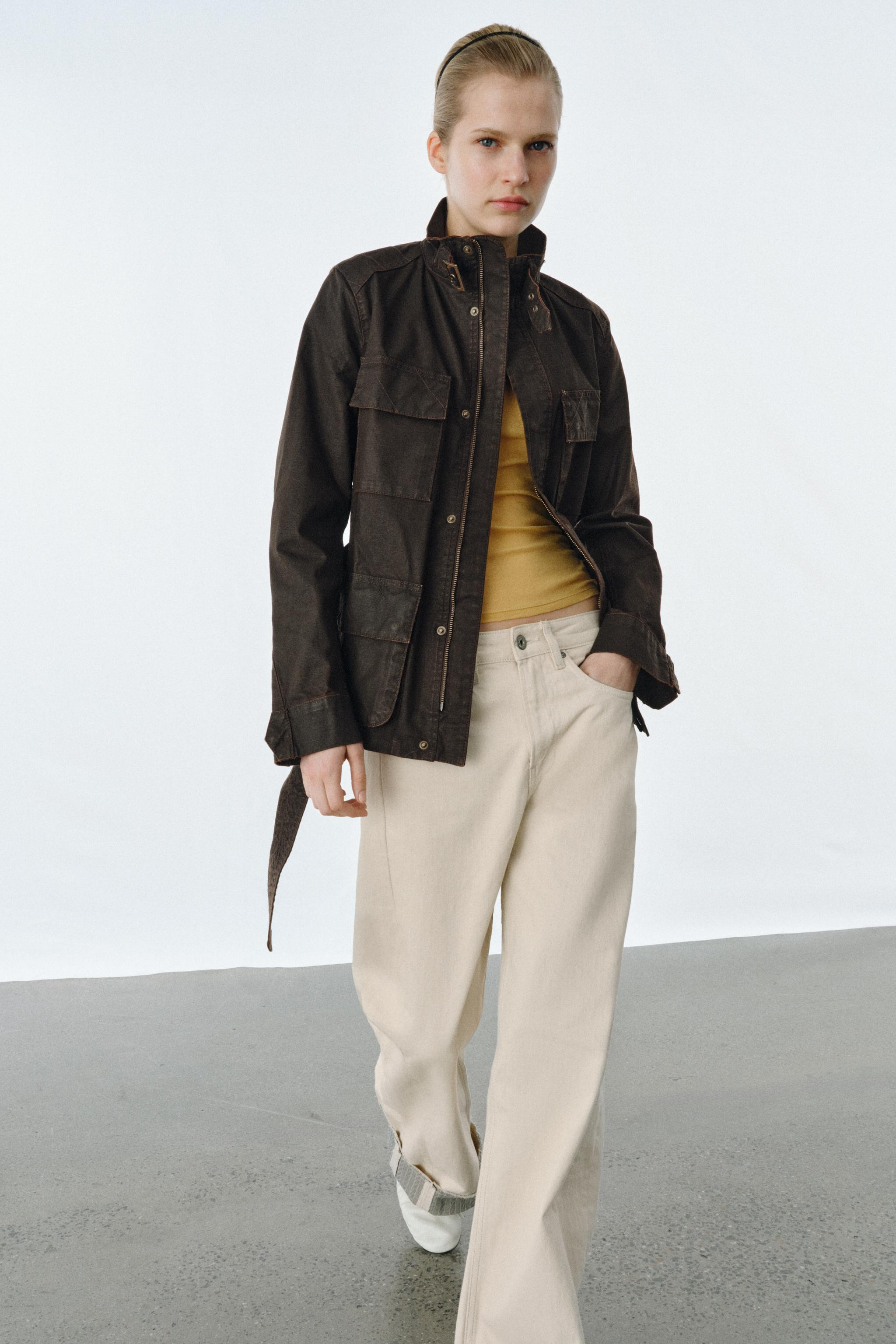 ZW COLLECTION WAXED EFFECT JACKET | Zara US