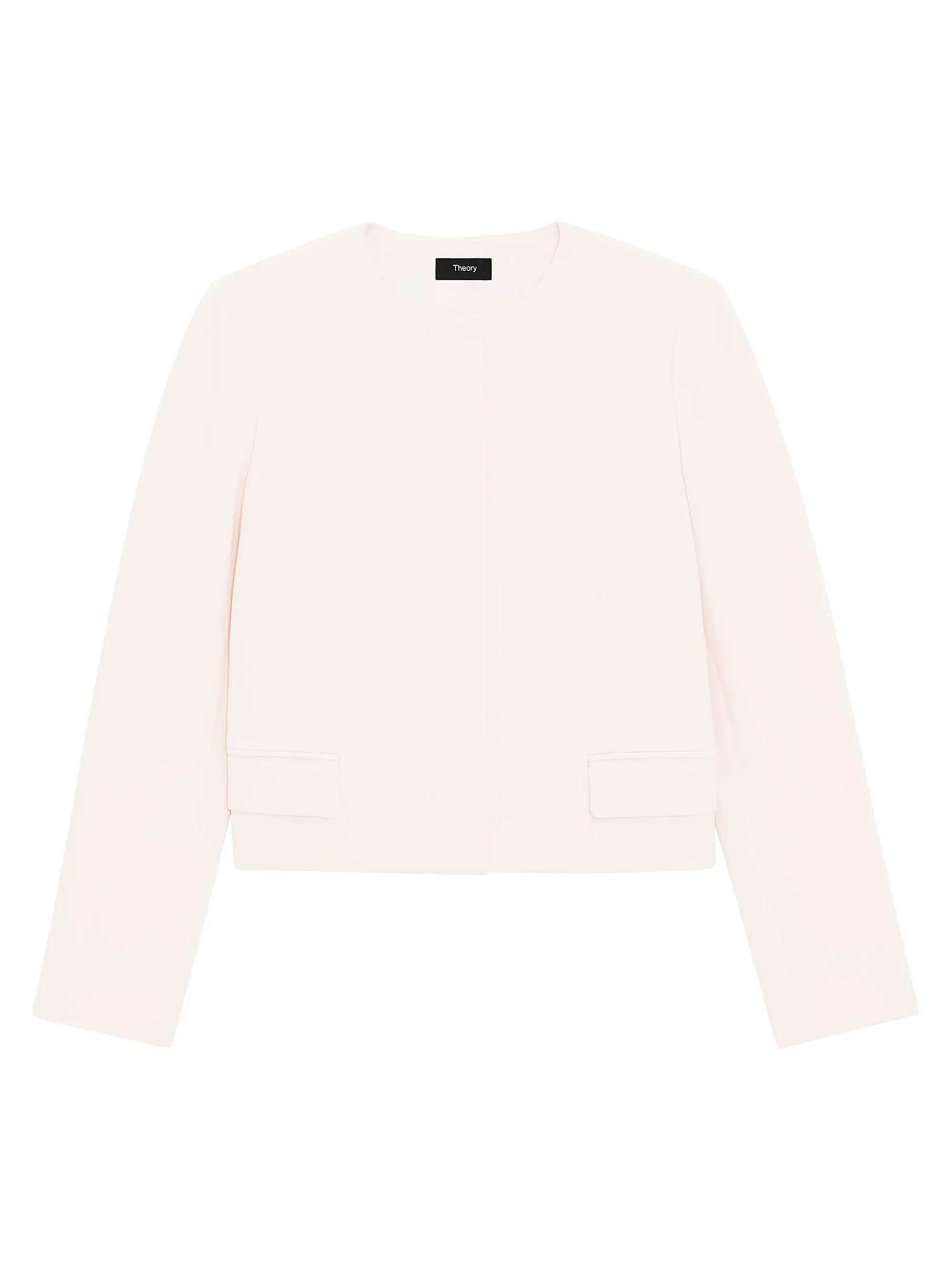Theory Crepe Collarless Jacket | Saks Fifth Avenue | Saks Fifth Avenue