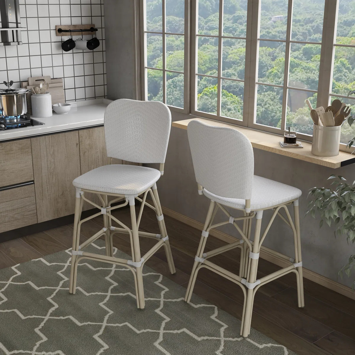Fetzer 29.75" Patio Bar Stool (Set of 2) | Wayfair North America