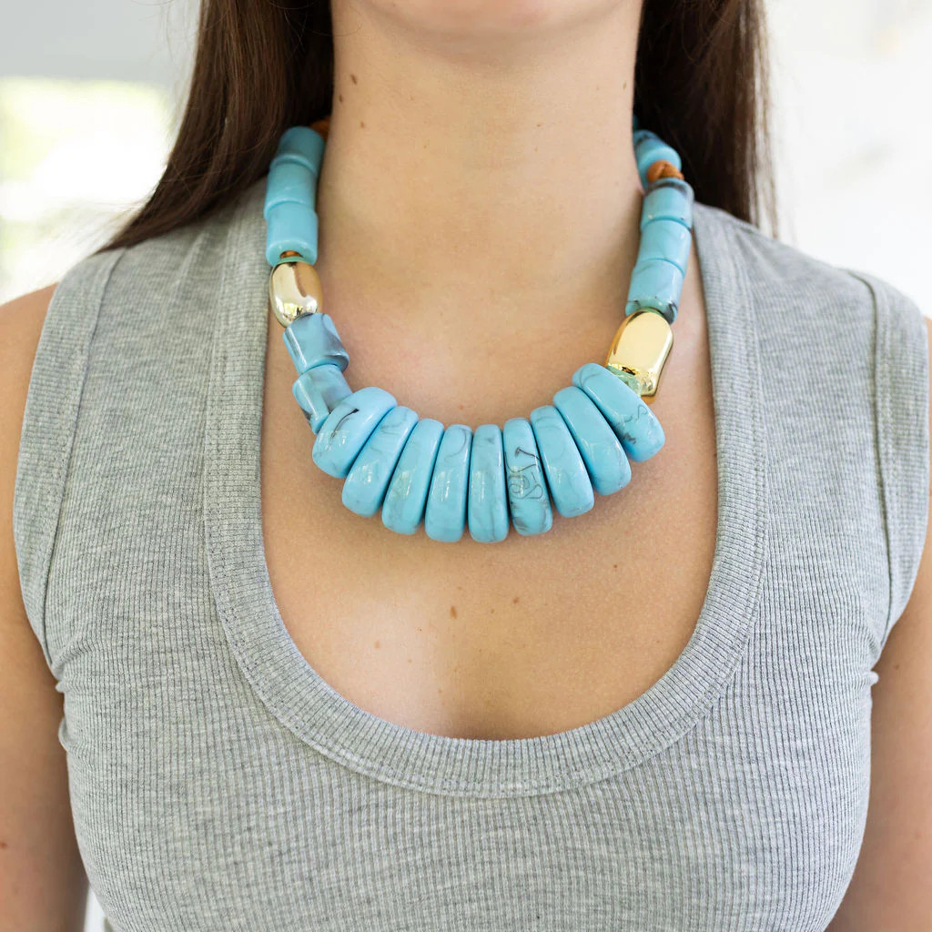 Turquoise Resin Statement Necklace | Erin McDermott Jewelry