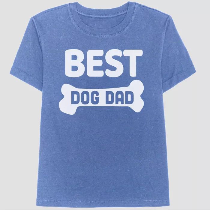 Men's 'Best Dog Dad' Short Sleeve Graphic T-Shirt - Blue | Target