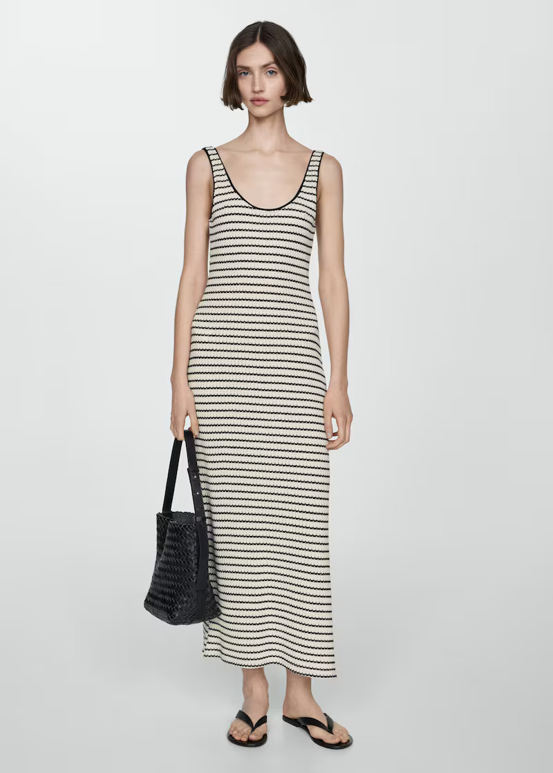 Side slit knit dress -  Women | Mango USA | MANGO (US)