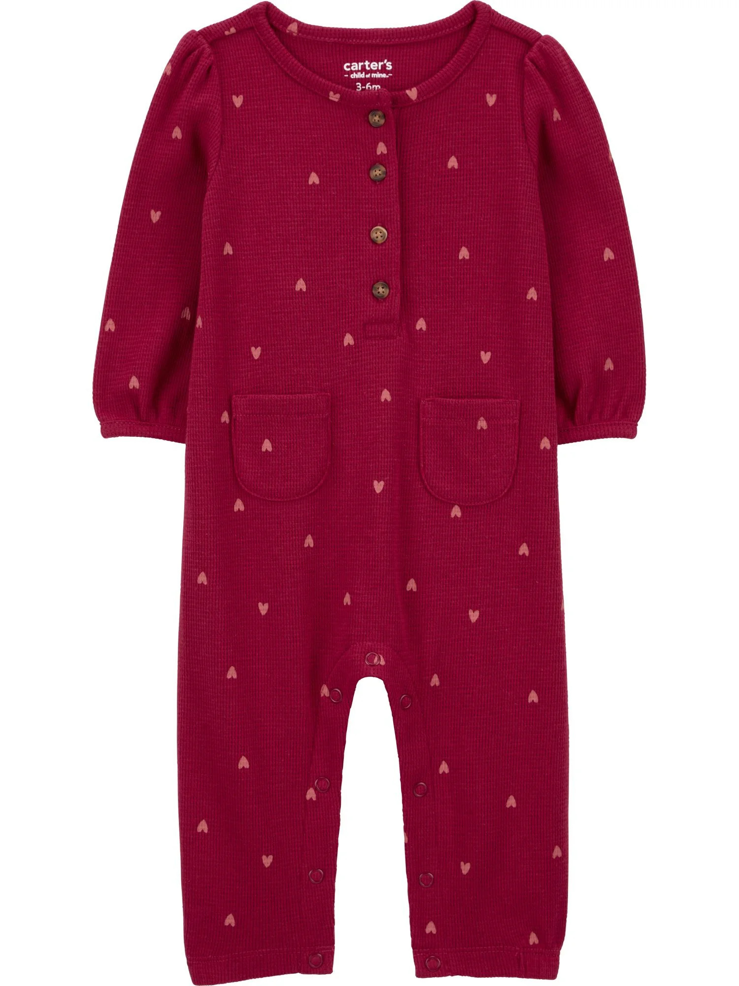 Carter's Child of Mine Baby Girl Jumpsuit, One-Piece, Sizes 0/3-24 Months | Walmart (US)