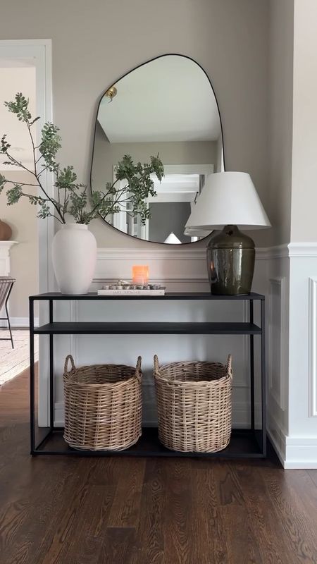 Simple yet beautiful console styling! I have styled this small metal console table many times over, and I still love it! It’s only $120 and so pretty. Love these faux branches from Pottery Barn too! 

#LTKhome #LTKxTarget #LTKstyletip