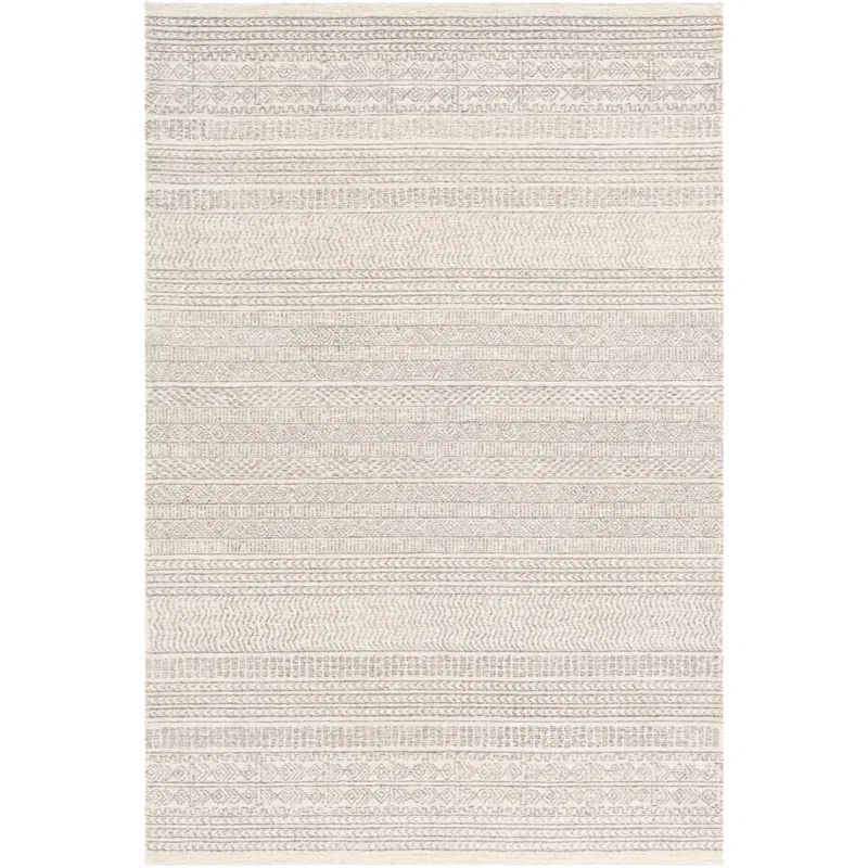 Shiloh Handmade Tufted Wool Gray/Cream Rug | Wayfair North America