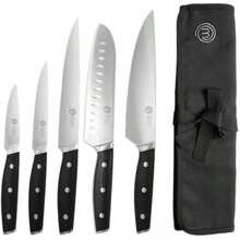 Professional Chef Knife Set With 5 Knives And Bag Premium Kitchen Knife Set With High Carbon Stainless Steel Blades And Triple Riveted Handles For Pre | SHEIN