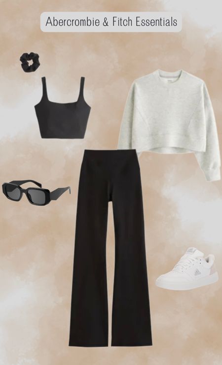 Abercrombie & Fitch Essentials, ft amazon sunnies and sneakers. Yoga pants, cropped hoodie, scrunchie, a&f, adidas, fitness

#LTKSeasonal #LTKfitness #LTKstyletip