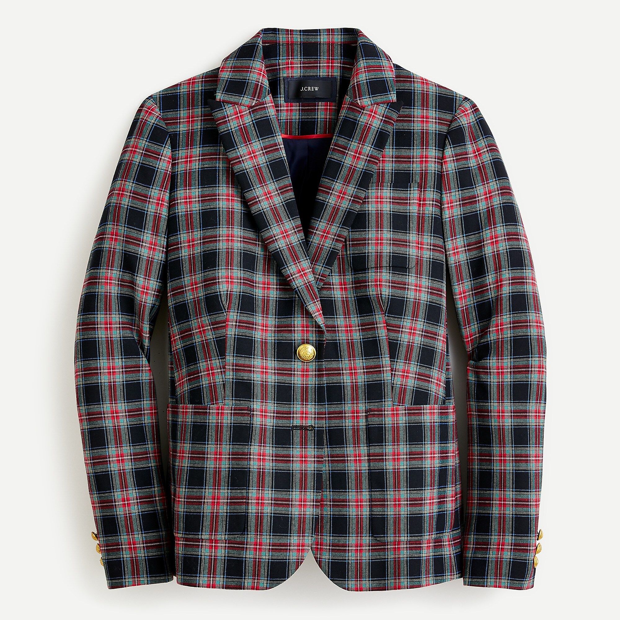 Shrunken blazer in black Stewart tartan | J.Crew US