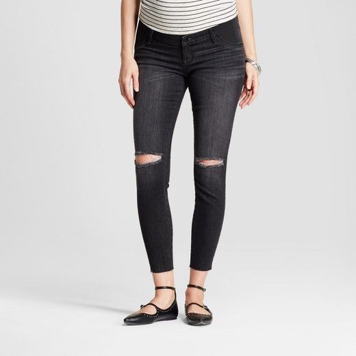 Maternity Inset Panel Jeggings - Isabel Maternity™ by Ingrid & Isabel® Black Wash | Target