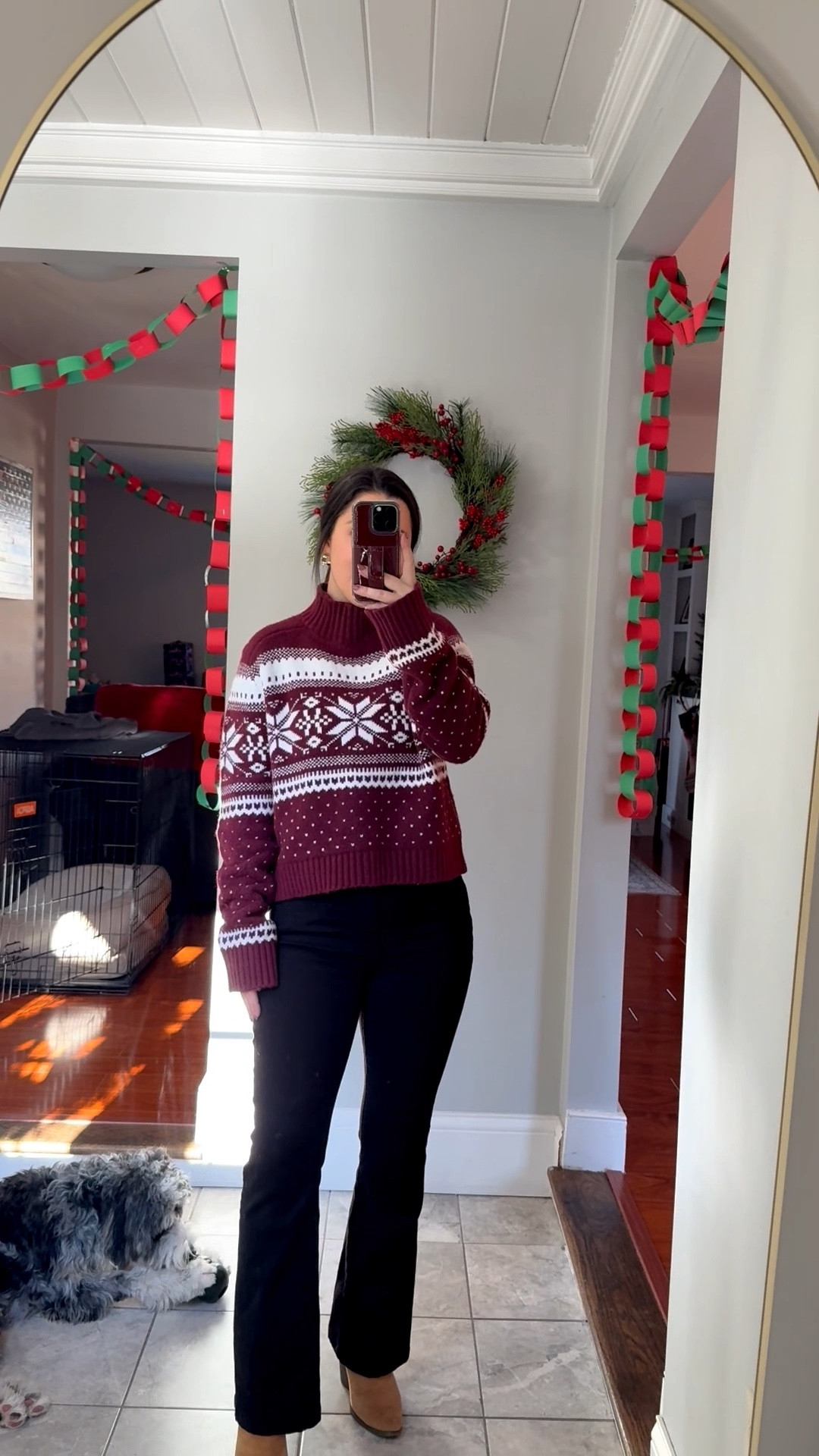 Size xs sweater

Winter sweaters, fairisle sweater, burgundy, winter outfits, mom outfits, casual outfit, black jeans, bootcut jeans, fair isle 

#LTKSeasonal #LTKSaleAlert #LTKHoliday