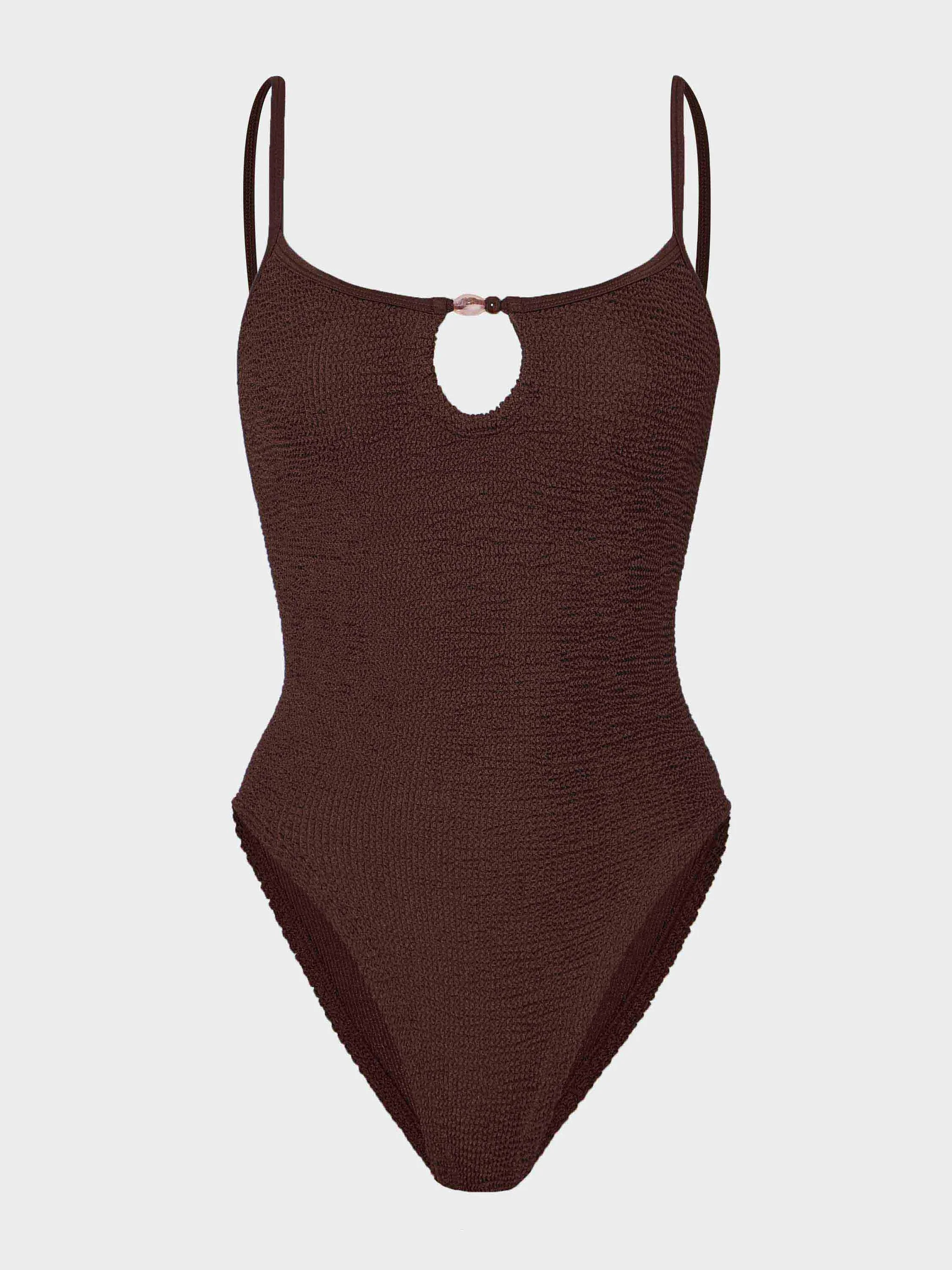 Mia Beaded Swim - Metallic Chocolate | HUNZA G