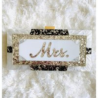 Acrylic Clutch Box Pearl Mrs Bride Bridal Shower Wedding | Etsy (US)